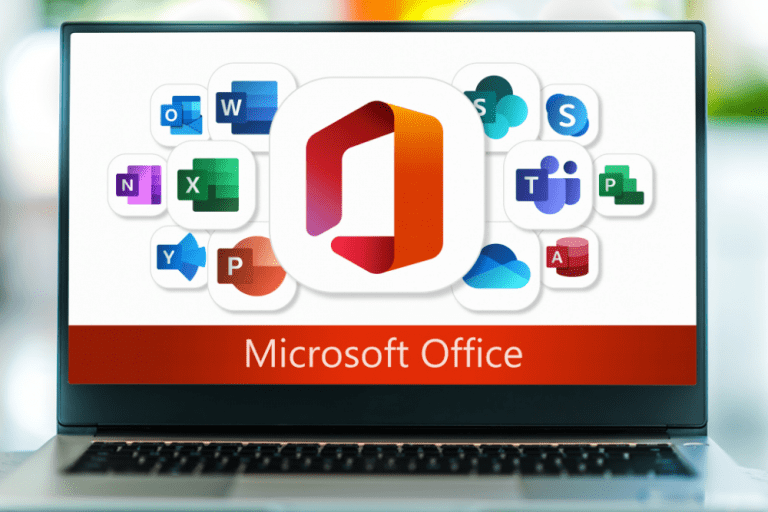 Microsoft Office auf Laptop