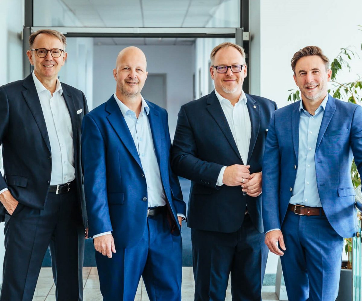 Geschäftsführung ifaktor GmbH von l.n.r.: Erwin Wirtz, Christian Wolff, Klaus Bartsch, Sven Berghoff